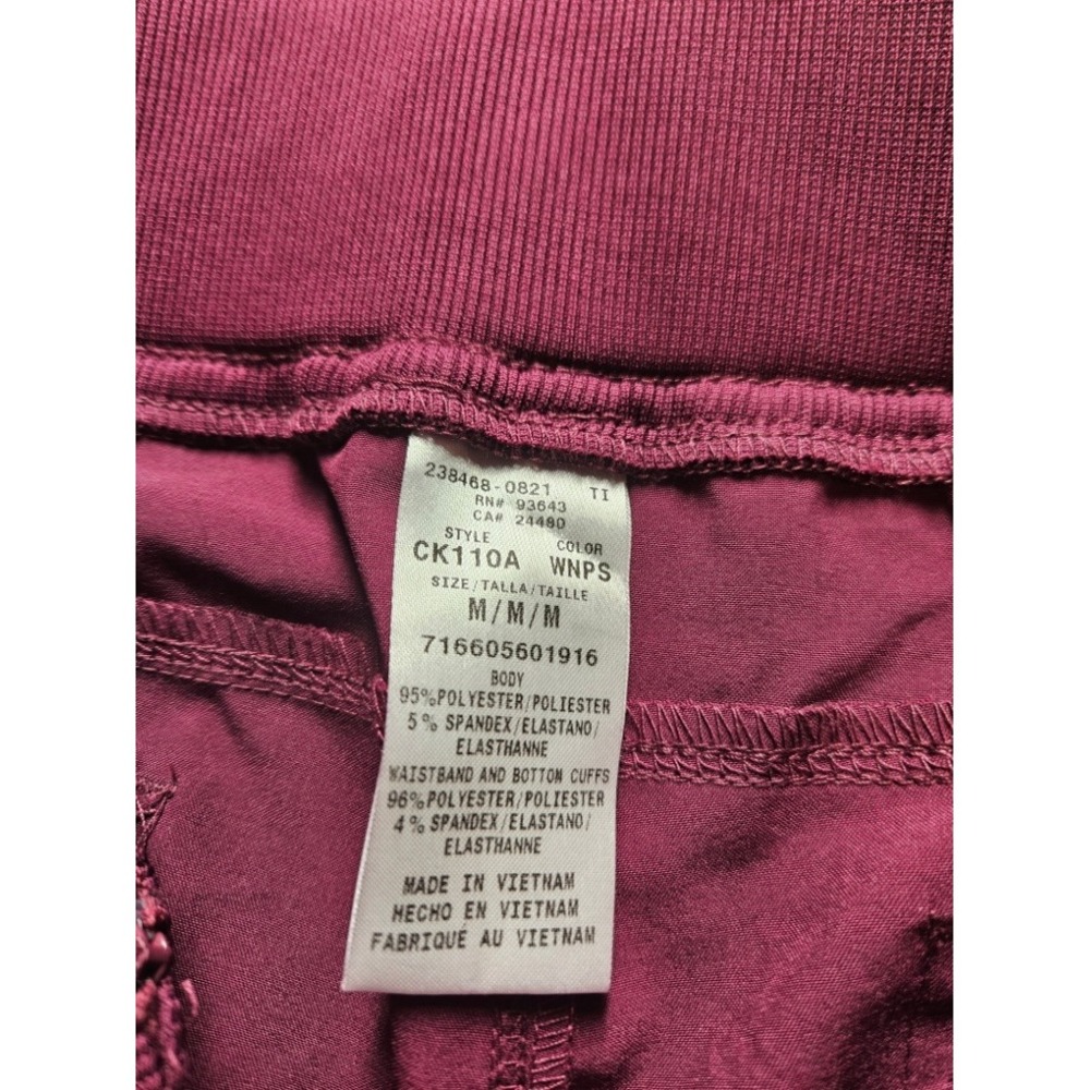 Cherokee Infinity Scrub Pants Womens Medium Wine Purple Jogger CK110A WNPS NEW - Picture 4 of 5